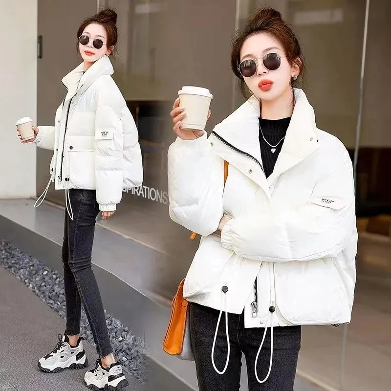 Korean New Hooded Parkas Women 2023 Winter Women Down cotton Coat Puffy Warm Cotton Padded Jackets Female Thicken Windbreak Coat