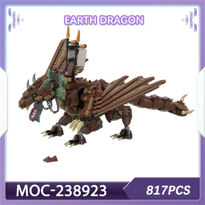 

Building blocks set Ninja Earth Dragon Model MOC-238923 bricks Decorative item Halloween Christmas gift