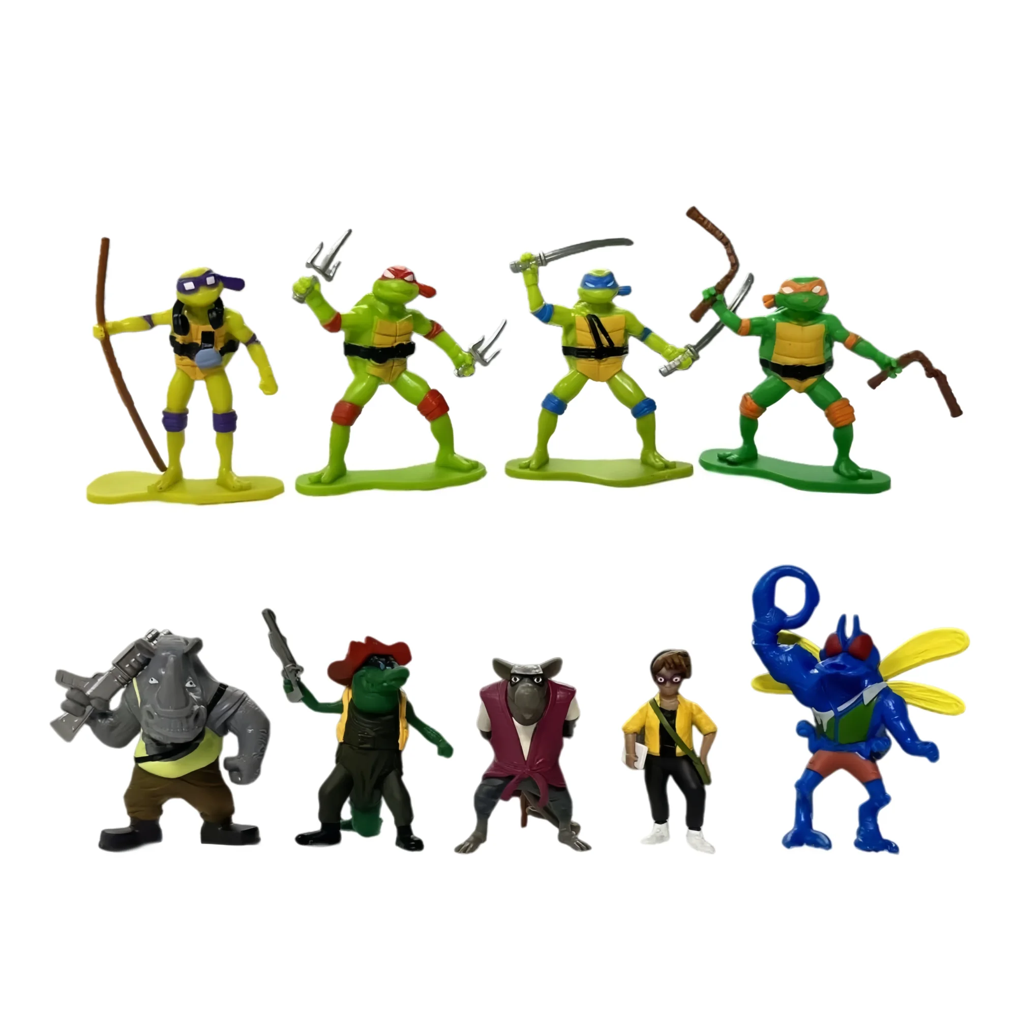 Tortugas Ninja mutantes adolescentes Leonardo Raphael Michaelangelo Donatello Splinter figura de acción ornamento regalo de cumpleaños coleccionable