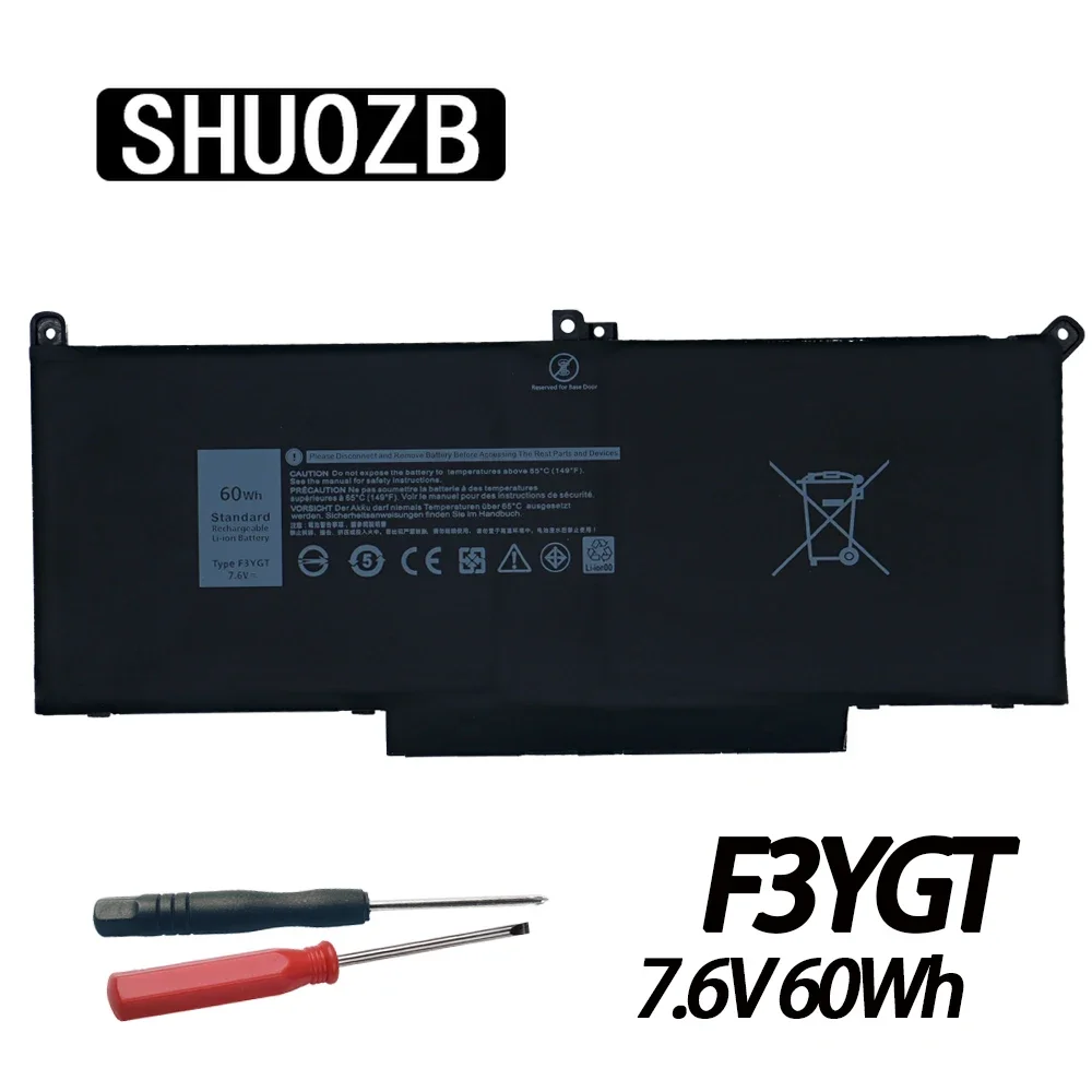 SHUOZB F3YGT Laptop Battery For Dell Latitude 12 13 7000 7280 7380 7480 7290 7390 7490 E7280 E7290 E7380 E7390 Series 2X39G P28s