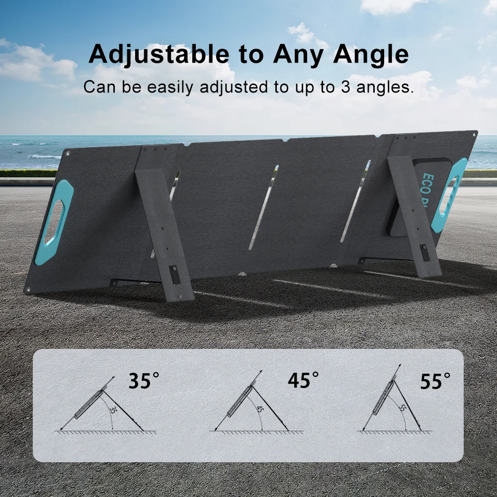 ECOPLAY 200 واط الألواح الشمسية المرنة في الهواء الطلق إمدادات الطاقة في حالات الطوارئ IP65 مقاوم للماء المحمولة حقيبة قابلة للطي للتخييم RV الصيد #3