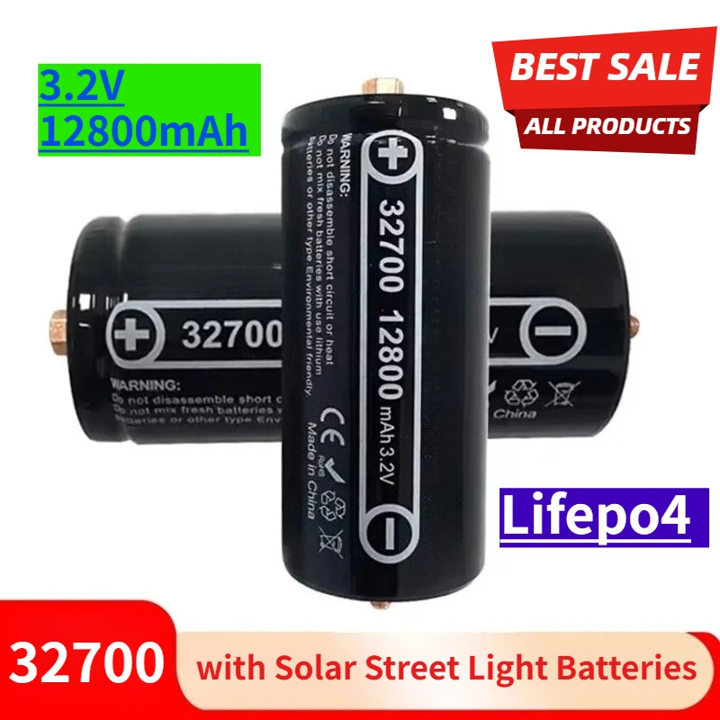 

3.2V 12800mAh 32700 Lifepo4 Battery Rechargeable Batteries with Solar Street Light Batteries
