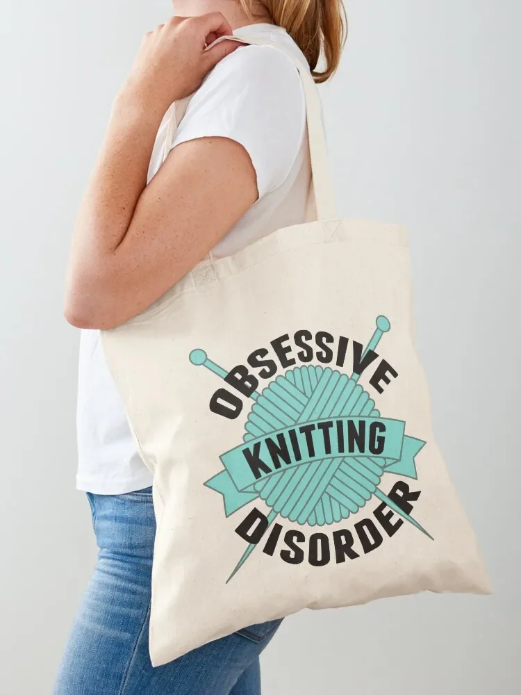 

Cute Obsessive Knitting Disorder Tote Bag reusable grocery bags cloth bag woman ecological bags Big bag