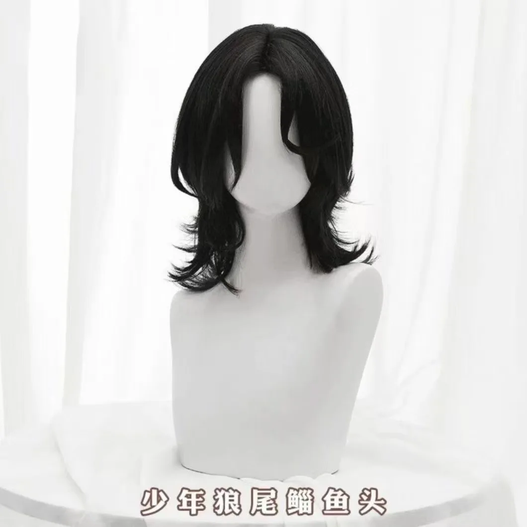 Easy To Style Wolf Tail Teen Cosplay Wig, Japanese Ancient Anime Role Playing Wig