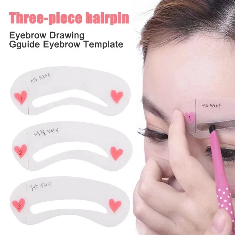 1-8set Reusable Eyebrow Stencil Set Eye Brow DIY Drawing Guide Styling Shaping Grooming Template Card Easy Makeup Beauty Kit