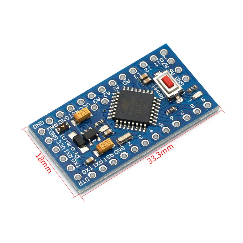 Pro Mini 328 ATMEGA328P-AU Development Board 3.3V 8MHz / 5V 16MHz Microcontroller Module Compatible with Arduino, ATMEGA168P, DI