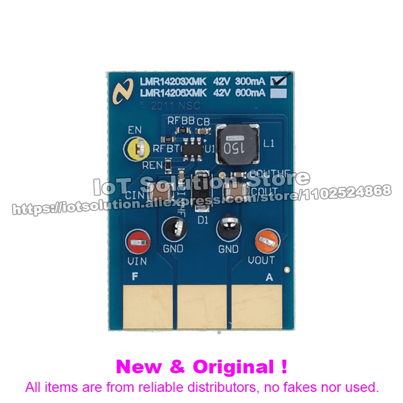 LMR14203XMKDEMO/NOPB — LMR14203 Simple Small Footprint 42V Buck Regulator 300 mA Demo Board
