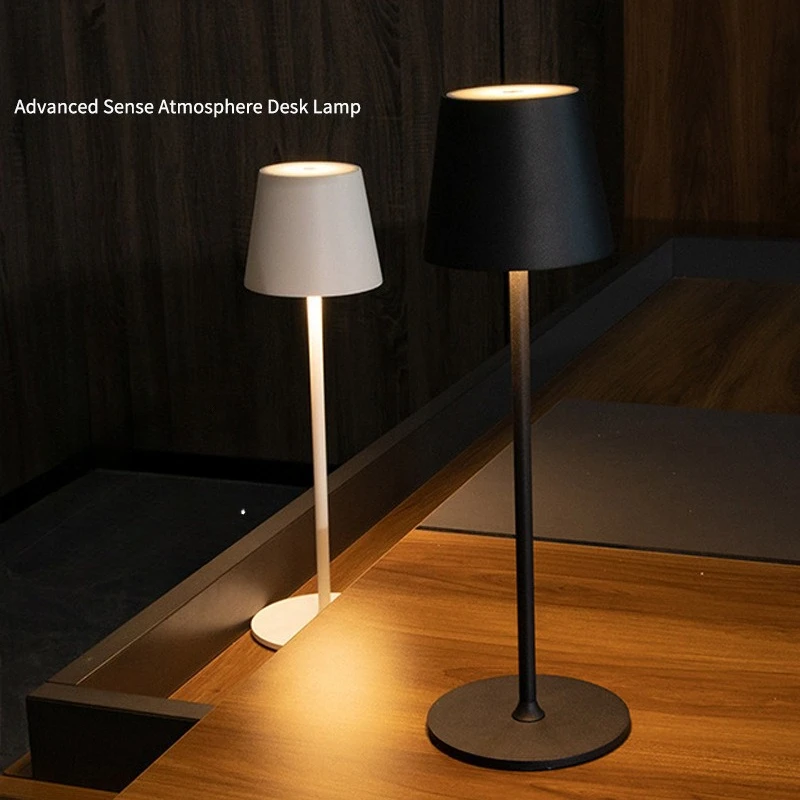 Bar Atmosphere High Stool Touch Charging Table Lamp For Bedroom, Three-Color Temperature USB Decorative Table Lamp