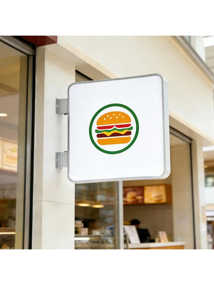 LED Lichtbak Dubbelzijdig Verlichte Reclamebord Reclamebord Acryl Vierkant Waterdicht Lichtreclamebox 60*60cm - afbeelding 2