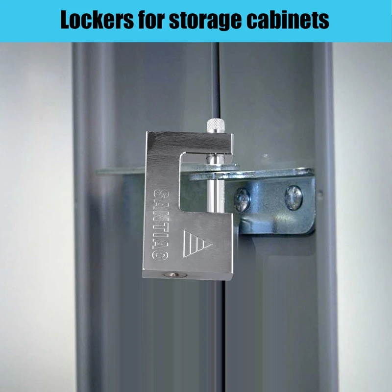 ABRE-2PCS Multifunctional Padlock Keyed Padlock Waterproof Antirust Anti-Theft Lock Pry Door Lock With 3 Keys