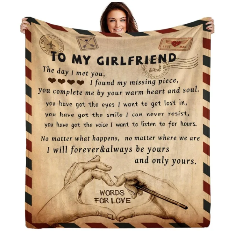 

Романтический подарок для подруги, одеяло «Я люблю тебя», одеяло на годовщину дня рождения, одеяло для кровати, дивана