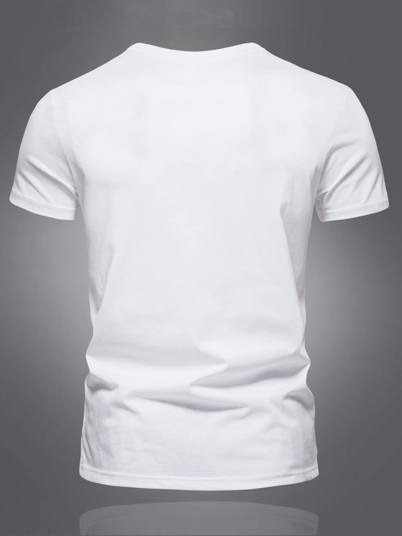 Summer men's 100% pure cotton casual sports loose oversized simple letter pattern printed round neck short sleeved T-shirt top image 6