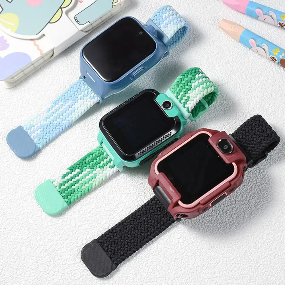 Magnetic Elastic 15mm 16mm 17mm Watch Strap For Xiaomi Mi Rabbit Watch Magnetic Braided Strap Wristband Kidswatch Replacement