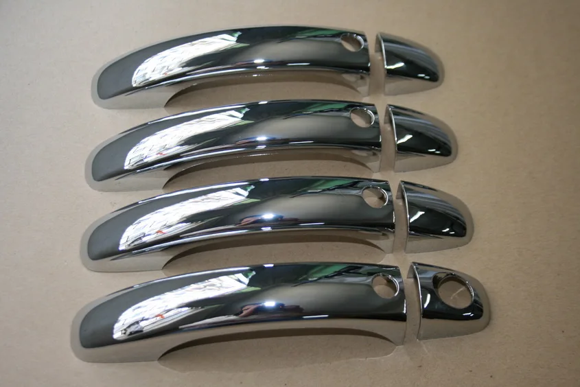 Chrome Door Handle Cap Cover For Volkswagen Touareg 2002-2010 Keyless Entry Model Outside Handle Trim Car Styling 4Pcs