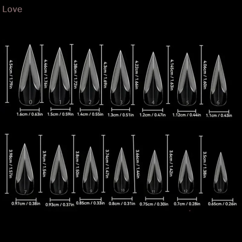 [L & P] 140 قطعة/صندوق قالب أظافر ثلاثية الأبعاد قصيرة منحنية خنجر مزدوج الشكل تمديد مخلب القط النحت أظافر أكريليك