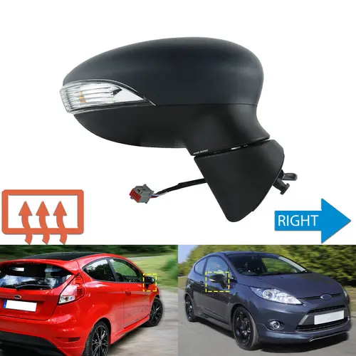 ANGRONG para 2008-12 Ford Fiesta MK7 Hatch Electirc puerta calefactable espejo lateral imprimado derecho