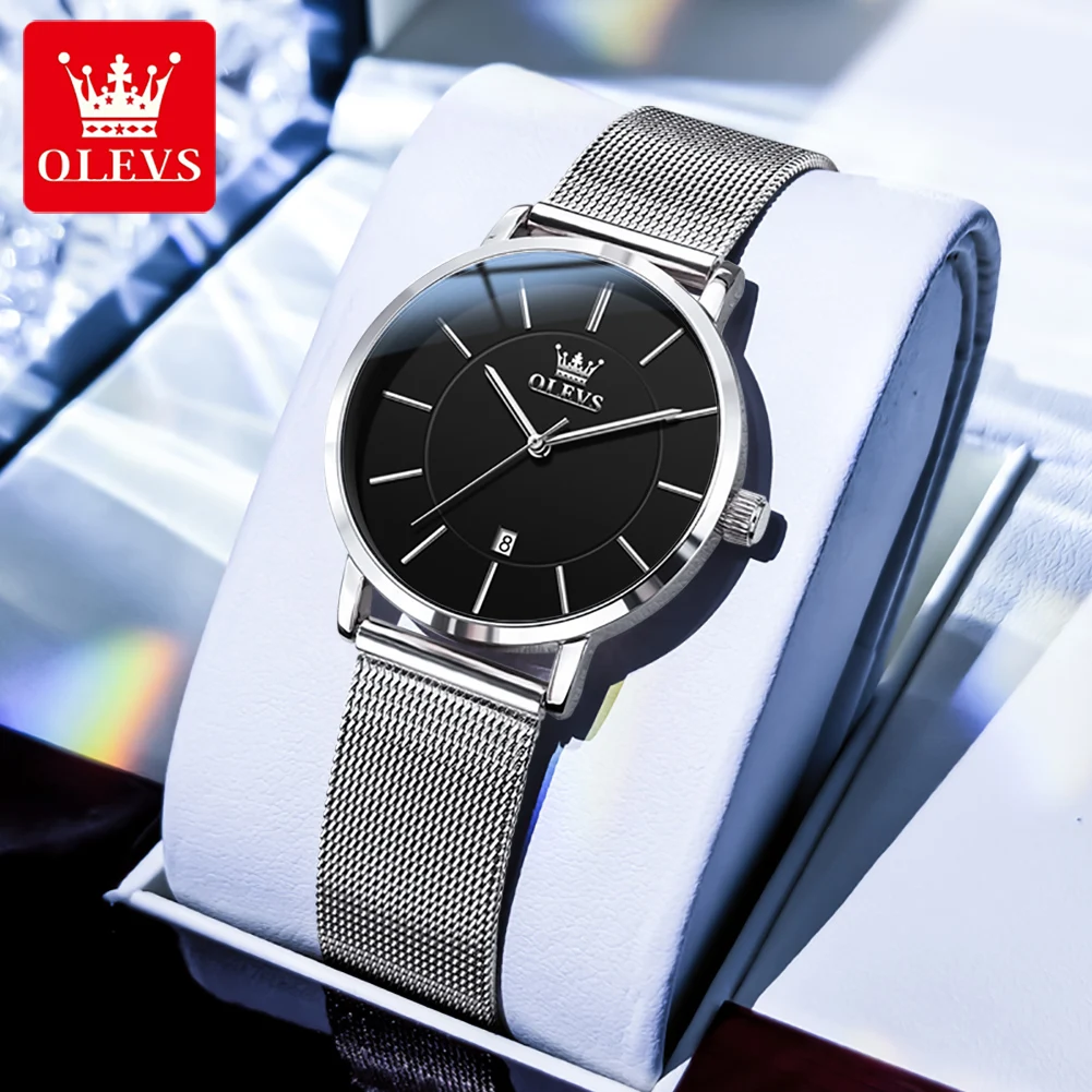 

OLEVS модные брендовые ультратонкие женские часы лучший бренд класса люкс с сетчатым ремешком водонепроницаемые кварцевые часы для женщин Relogio Feminino
