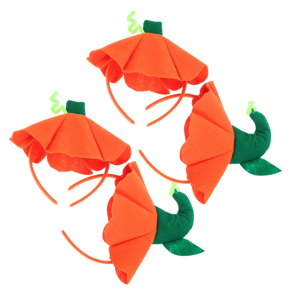 

4Pcs Halloween Pumpkin Headwear Unique Design Comfortable Material Easy to Match Vibrant Colors Lightweight Portable
