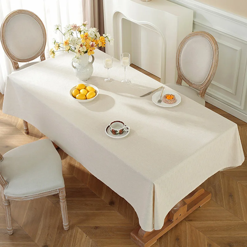 Скандинавская однотонная толстая кружевная прямоугольная скатерть, кухонное полотенце, скатерть, свадебный декор