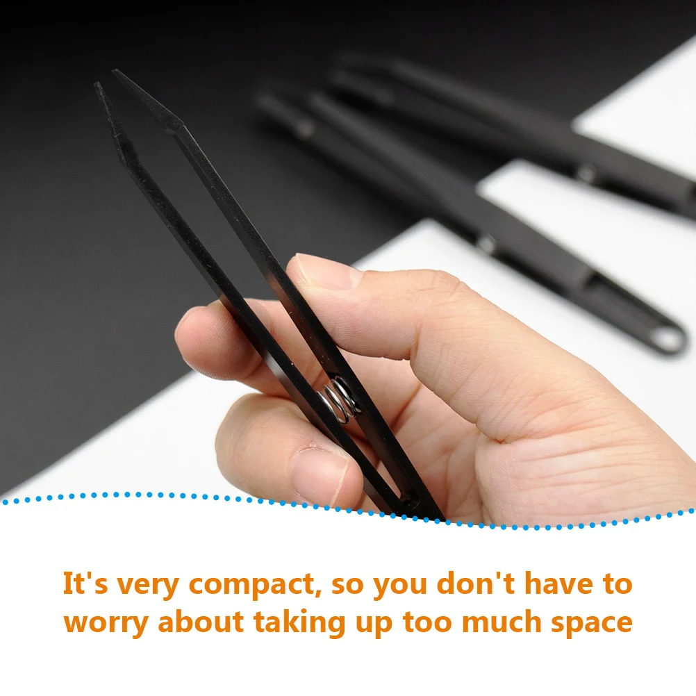 

12pcs Precision Tweezers ABS Craft Sticker Flat Tip for Electronics Jewellery DIY Beads Tools Handmade Compact Practical