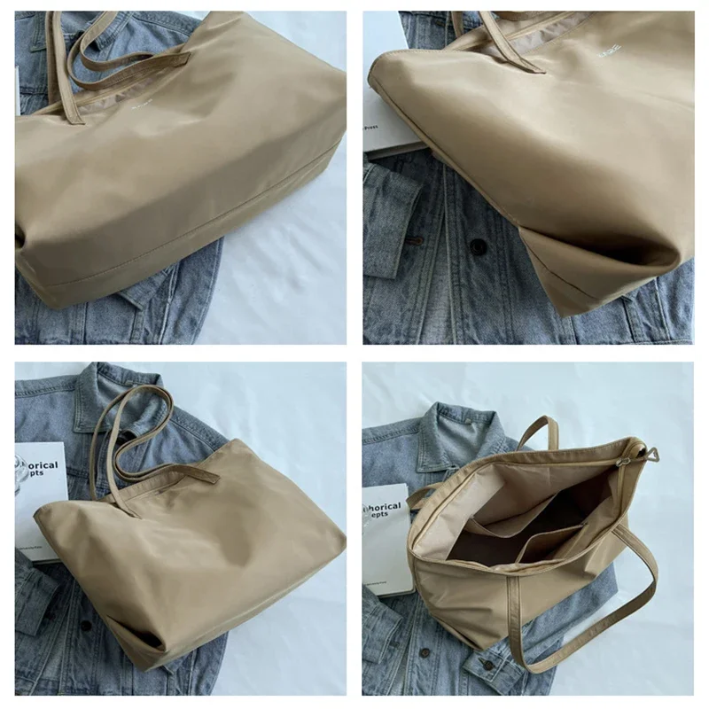 Borsa tote da donna di grande capacità Borsa monospalla impermeabile estiva Pendolarismo al lavoro Shopping Borsa a mano casual grande portatile