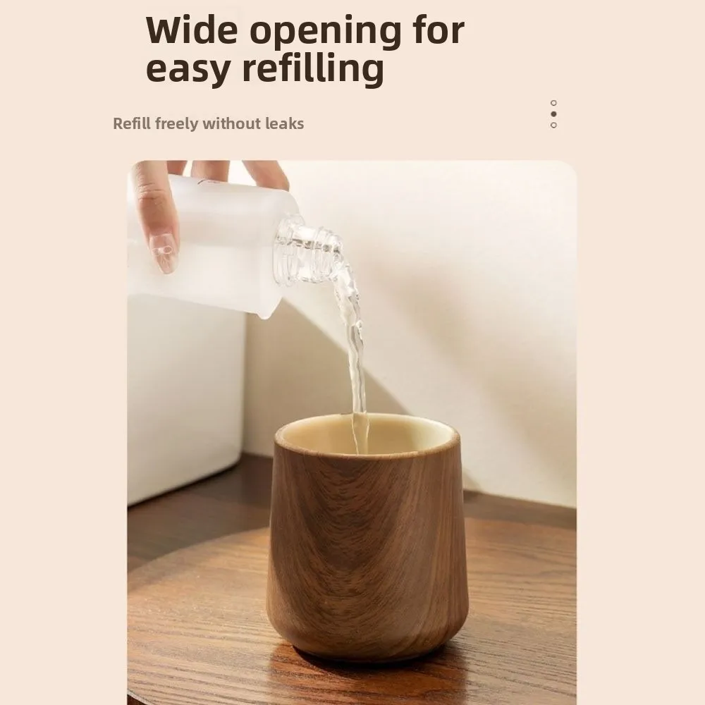 ใหม่วอลนัทไม้ขวดปั๊มแบบพกพาขวดเครื่องจ่ายสบู่สําหรับแชมพูเจลอาบน้ํา