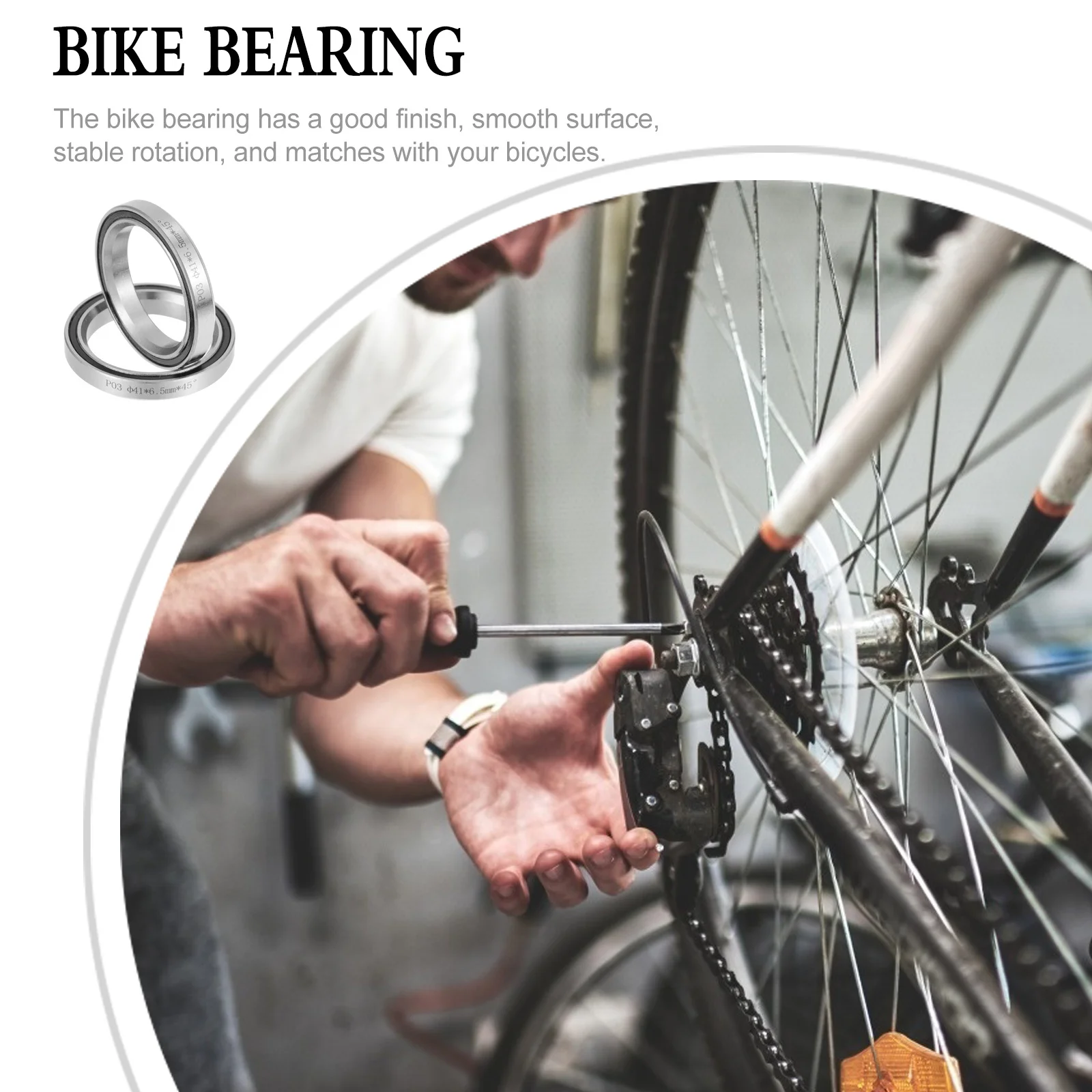 

2Pcs Sealed Ring Steel Bicycles Headset Bearing Smooth Rotation Corrosion Resistant Lubricated Bike Repair Parts