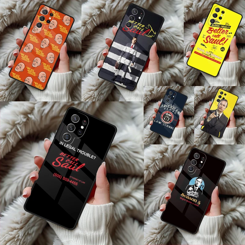 Stylish Better Call Saul Phone Case For Samsung Galaxy S24 S25 S26 Ultra S22 S23 Plus S21 S20 FE Note10 TPU Cover