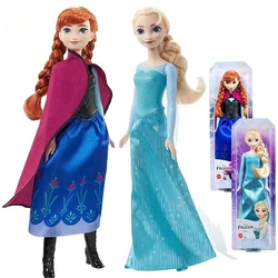 Original Mattel Elsa Anna Sisters Doll Fashion Signature Look Blonde/Red Hair Princess Dress Toys for Girls Movie Character Gift