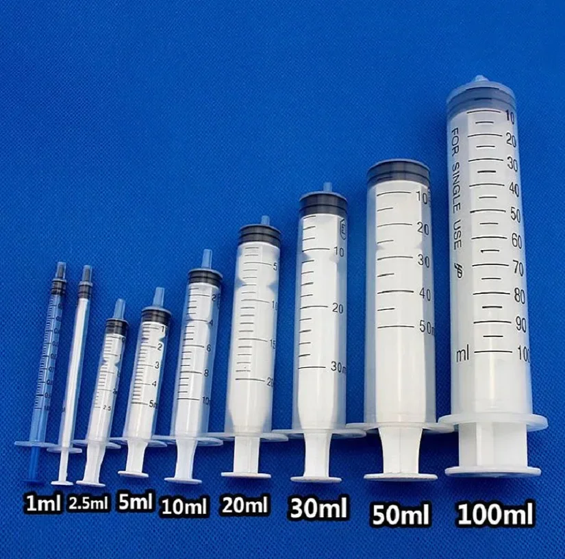 2.5-50ml Syringe Reusable Pump Pet Feeding Syringe Filling Plastic Syringe Nutrient Sterile Without Needle Watering Refilling