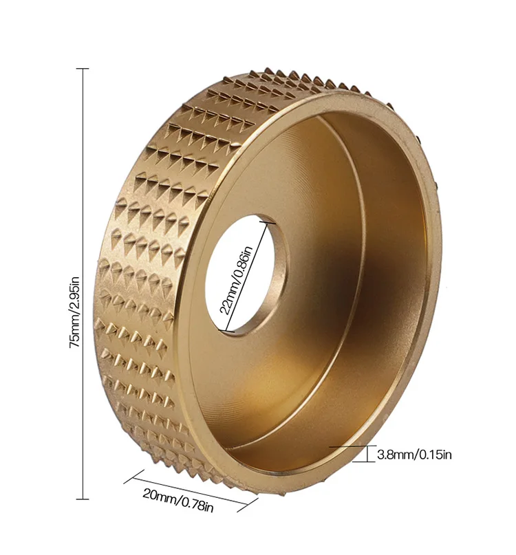 Runde Holz Winkel Schleifscheibe Schleifen Schnitzen Drehwerkzeug Schleifscheibe 75 mm Winkelschleifer Raspelrad Wolframkarbidbeschichtung – Detail 5