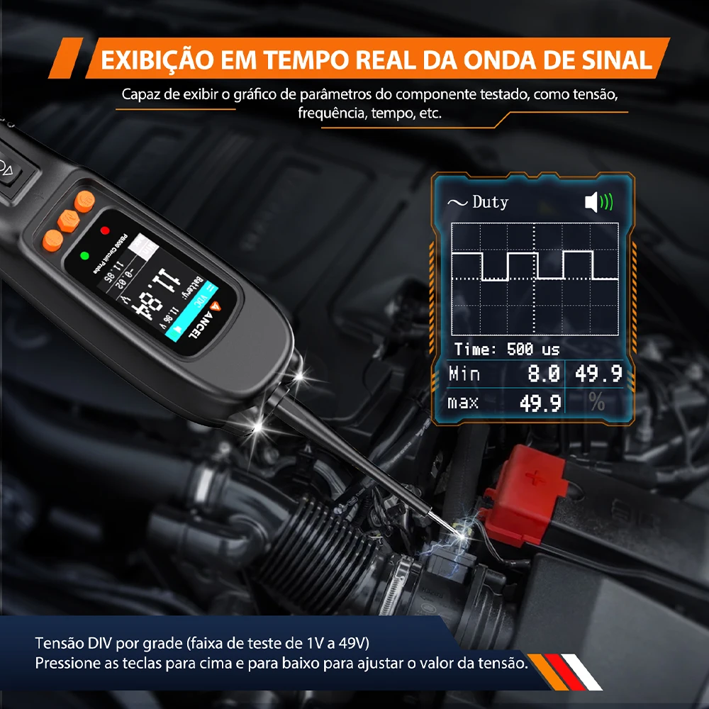 2025 Ancel PB500 Kit tester sonda circuito di alimentazione automobilistico 12/24V Tester di potenza di tensione Auto elettrica breve/apertura interruttore Finder