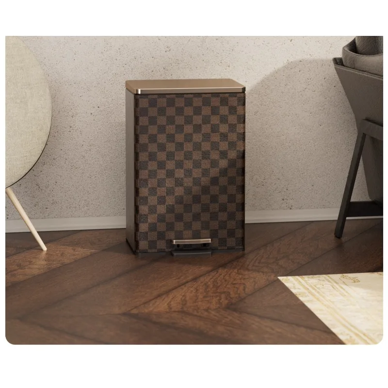 

Мусорный бак для дома, гостиной, светлый, роскошный, элитный, креативный, в стиле ретро, для кухни, спальни, с ногами, для офиса, средний, антикварный