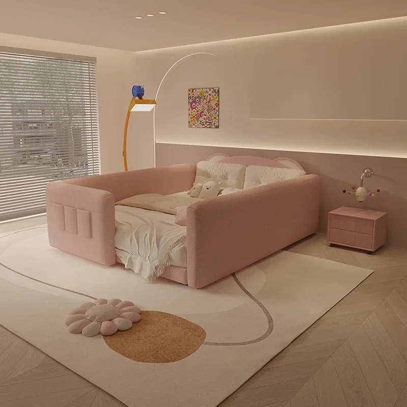 180X200cm Nordic Furniture For Bedroom Tatami Modern Bed Double Wooden Bed King Size Headboard Frames And Bases Princess Sex Bed