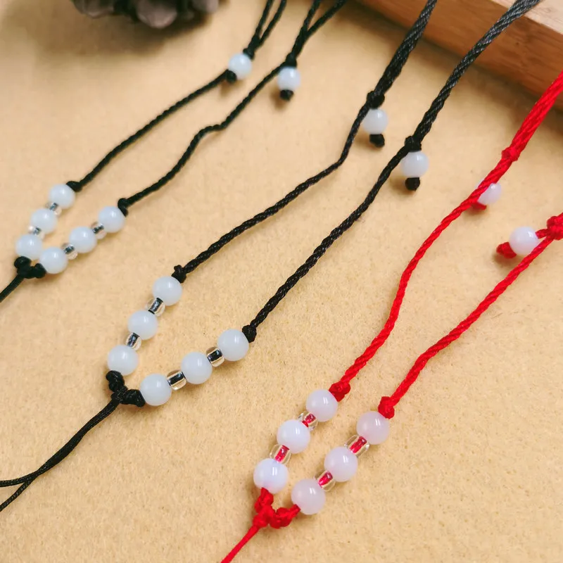 20pcs Adjustable Necklace Weave Red Black Rope DIY Necklace Jade Hanging Neck Rope String for DIY Making Jewelry Accessories