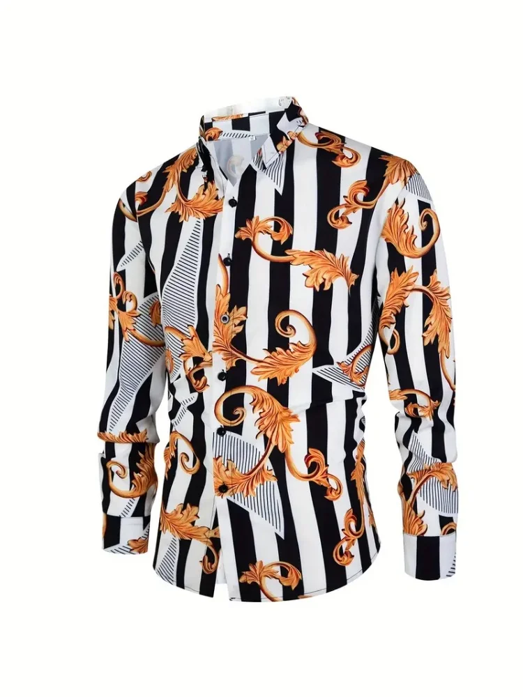 2025 nueva camisa Oxford de otoño para hombre, camisa informal de negocios sociales con botones de manga larga