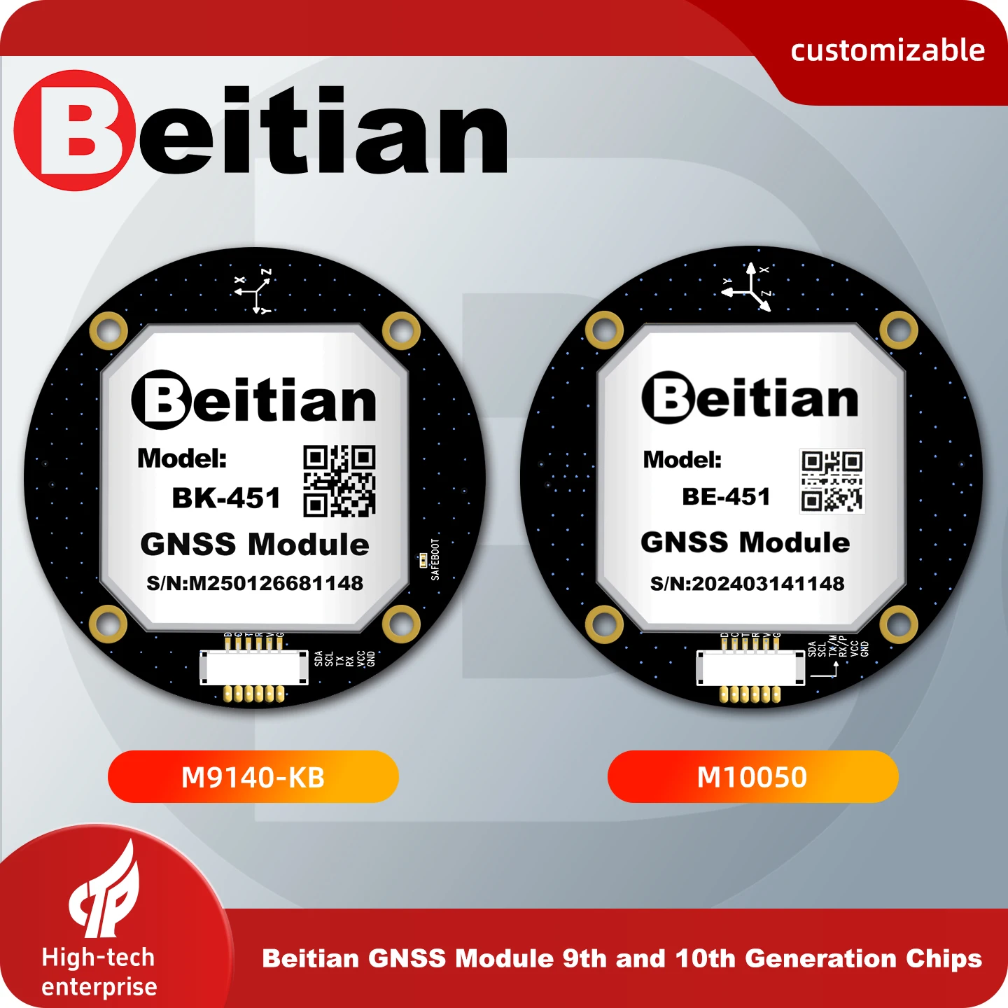 Beitian BK-451 BE-451 GNSS Module M9 M10 BDS GPS Circular Positioning Module for Intelligent Vehicle Terminal