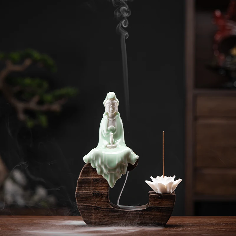 Zen Wax Burner Incense Holder Buddhist Supplies Sandalwood Incense Stand Room Fragrance Zapach Do Domu Ornaments for Home