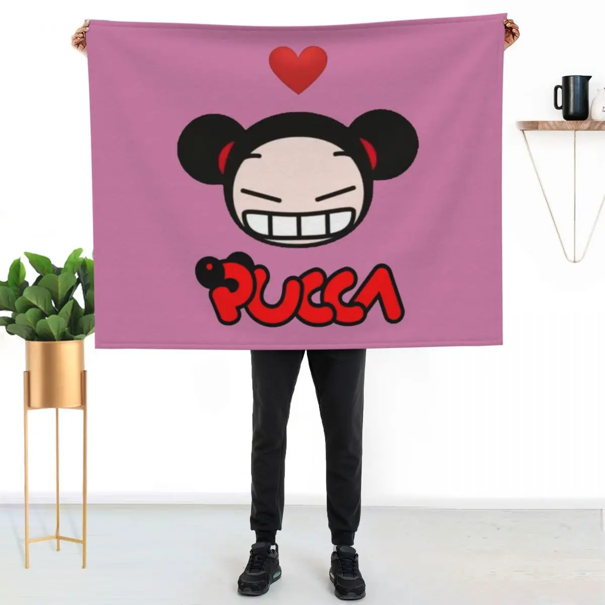 Pucca Throw Blanket manga Soft Beds Bed Fashionable Decoratives Decorative Sofas wednesday Blankets