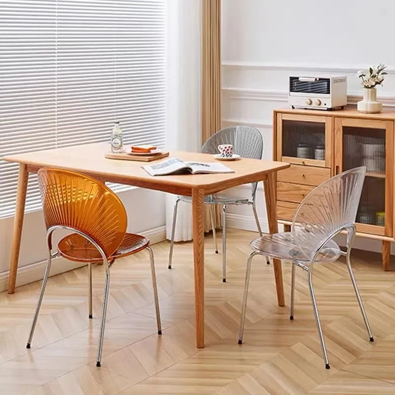 Nordic Creative Living Room Transparent Acrylic Shell Plastic Dining Chair
