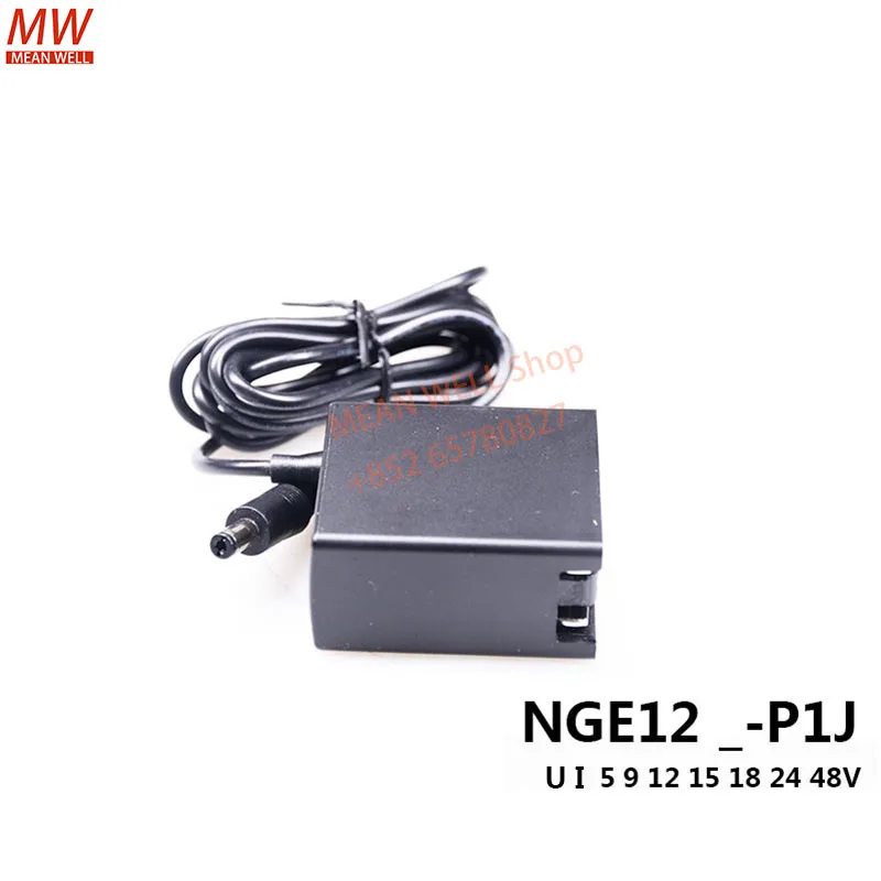 Original MEAN WELL 12W AC-DC Reliable Wall-mounted Interchangeable Type Green Adaptor NGE12U05 NGE12I05 09 12 15 18 24 -USB P1J