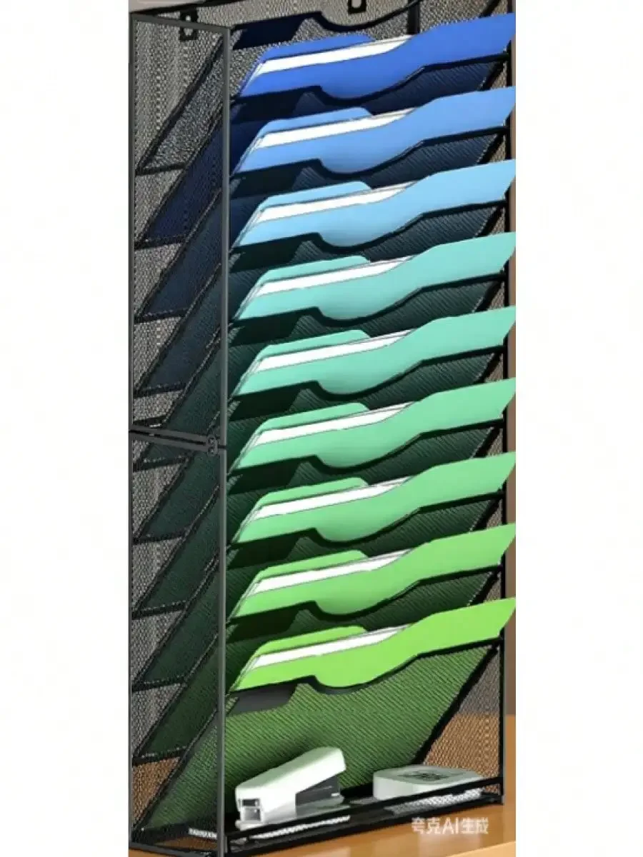 

Wall File Organizer Office Hanging Magazine Holder Wall File Organizer For Office Home (Black, 5 Tier)