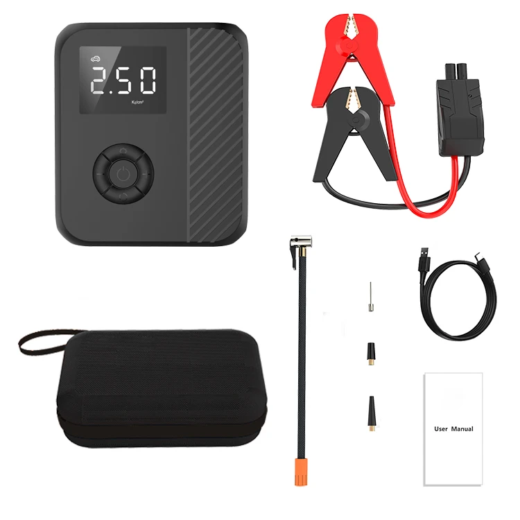 2026 Portable Jump Starter with Air Compressor 2000A Power Bank Tire Inflator Pump 12V Starting Device Car Booster ODM