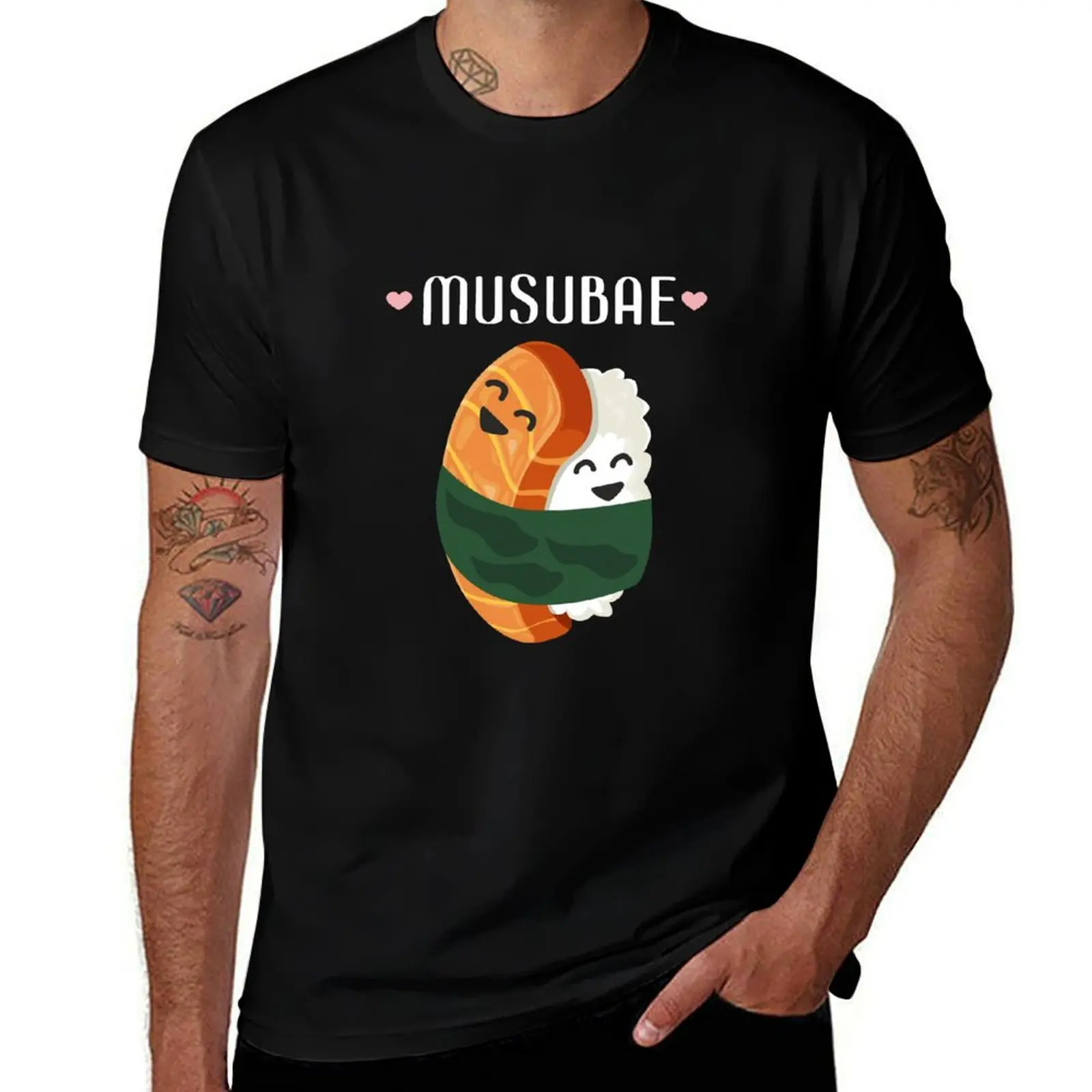 Camiseta deportiva básica que absorbe la humedad, con diseño de Food Japan Hawaiian Humor Pun Musubi Musubae