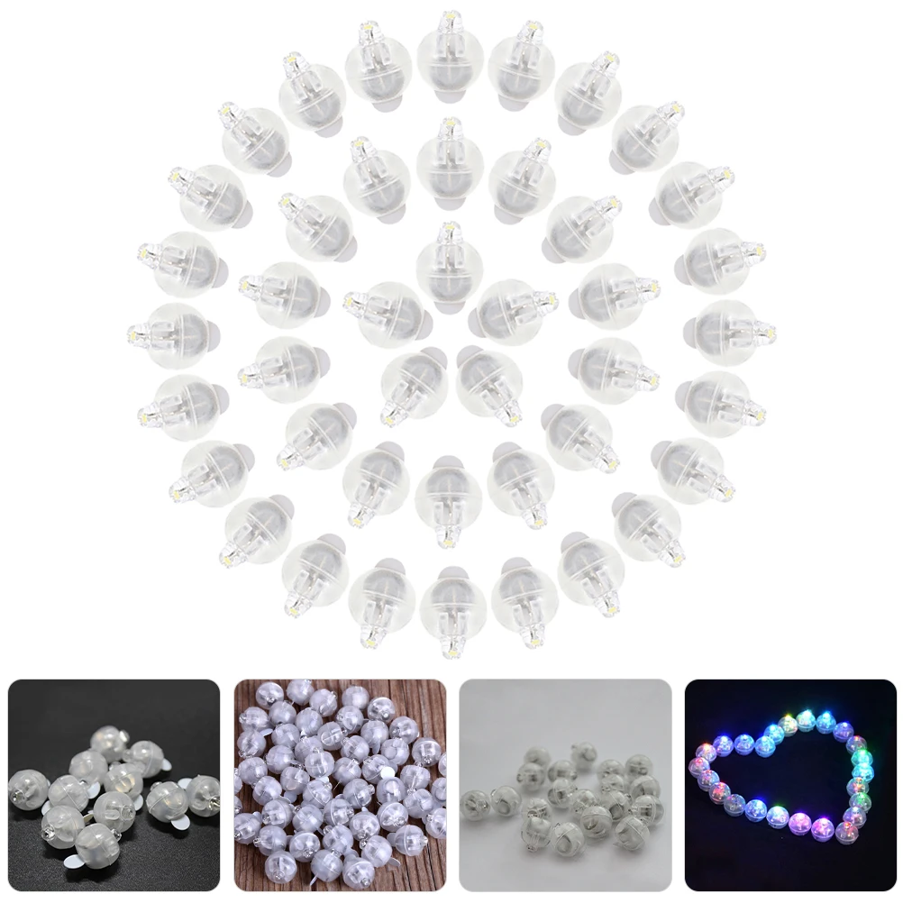 

60pcs LED Balloon Lights Round Mini Plastic Bulb for Wedding Birthday Festival Party Decorations Bright Scene Romantic