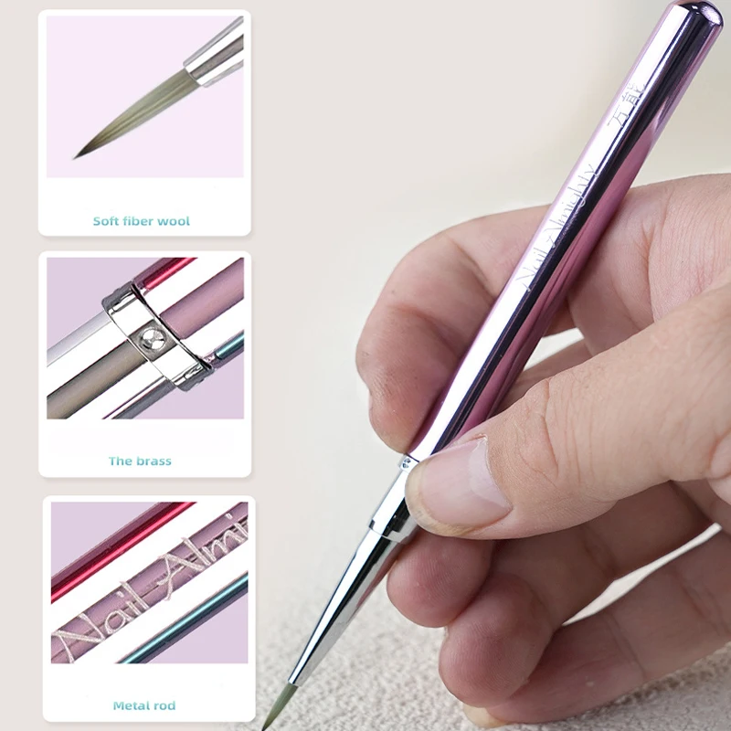 Nuova colla per unghie Penna per fototerapia Penna per gel UV Pennello per nail art acrilico Pennello per unghie Pittura Disegno Pennelli per manicure Strumento