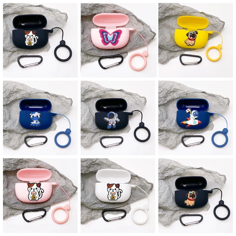 Caso dos desenhos animados redmi buds 6 pro/5 pro caso bonito anti-queda anel silicone fone de ouvido capa adorável para redmi buds5 caixa de carregamento