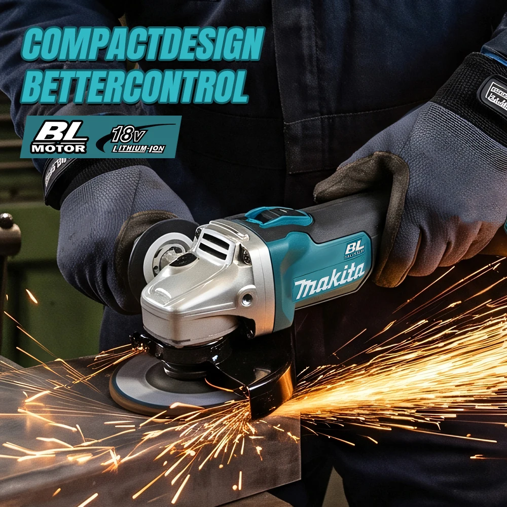 for-makita-18v-battery-pins-dga504-brushless-125mm-cordless-angle-grinder-cutting-grinding-polishing-power-tool-tool-only