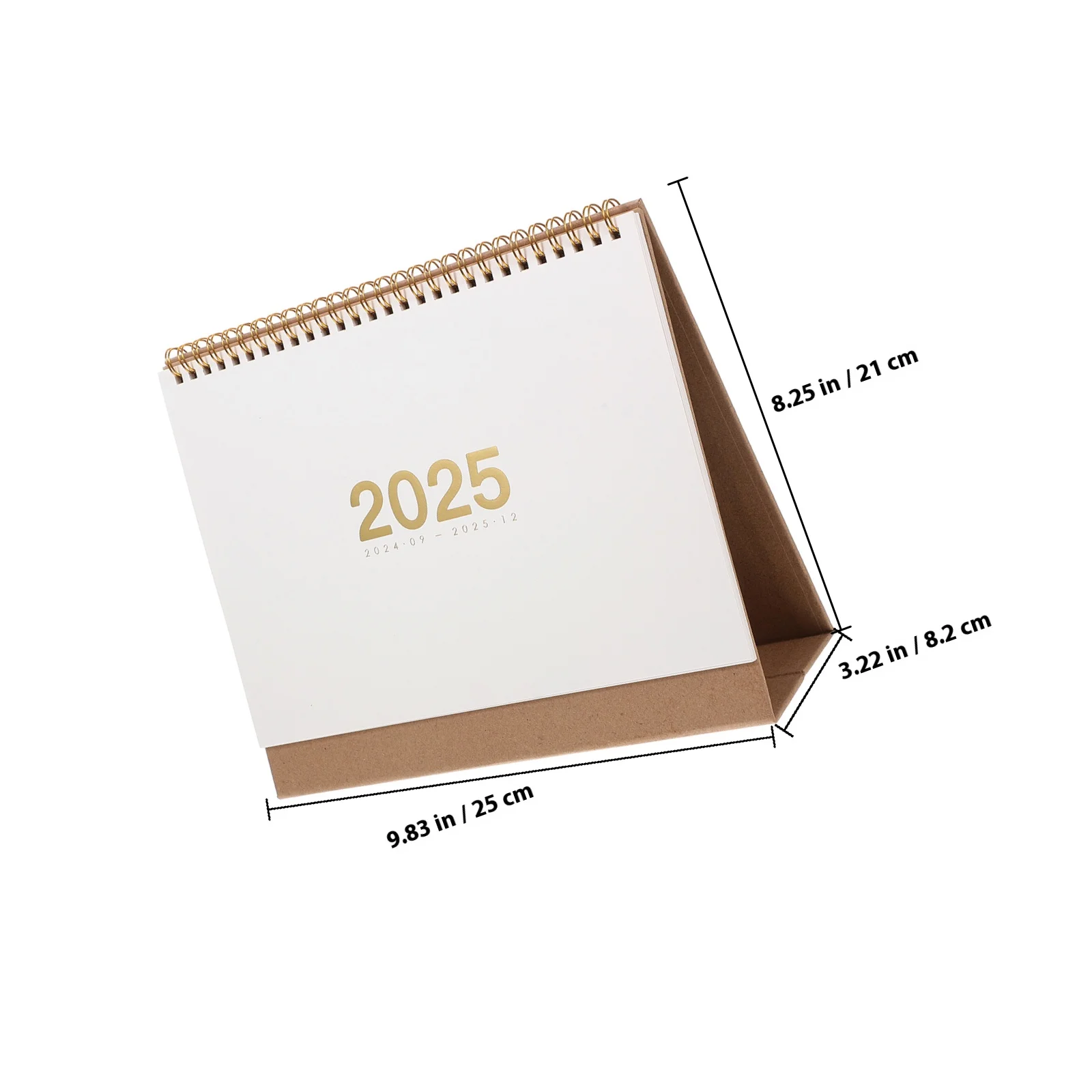 Настольный календарь на 2025 год, минималистичный флип-дизайн со спиральными страницами для офиса, дома, школы, функциональный настольный календарь