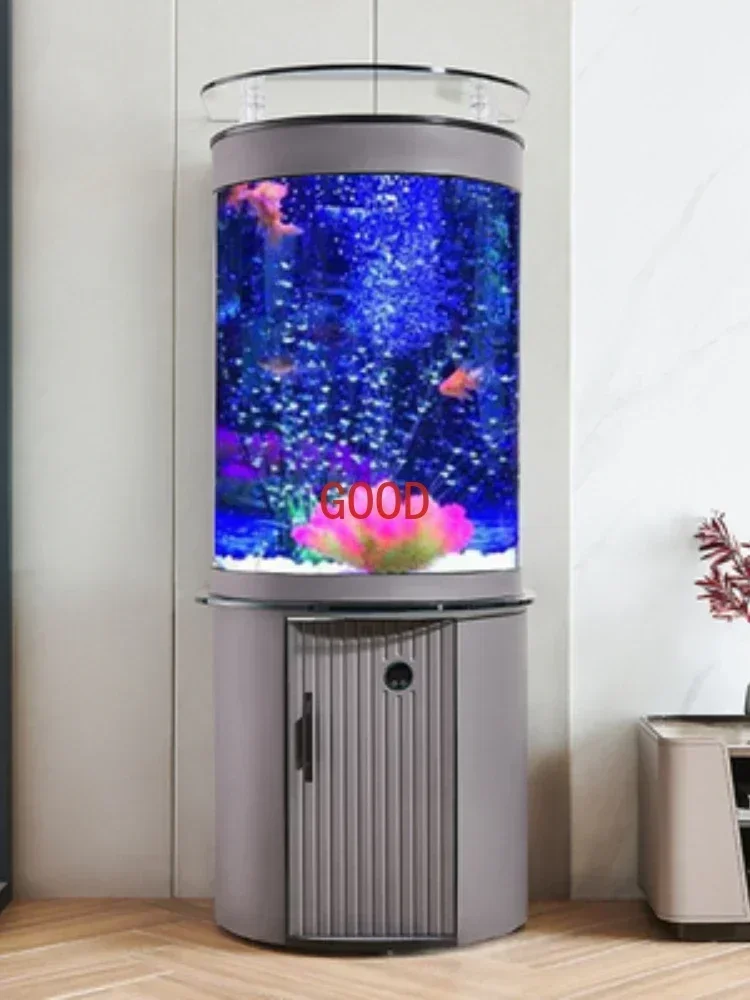 Semicircle Fish Tank Aquarium Change Water Living Room Fish Globe Creative